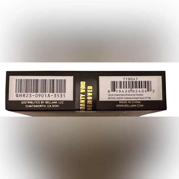 BELLAMI PROFESSIONAL TAPE-IN HAIR EXTENSIONS 18” CHESTNUT BROWN #6 NIB - Picture 5 of 6